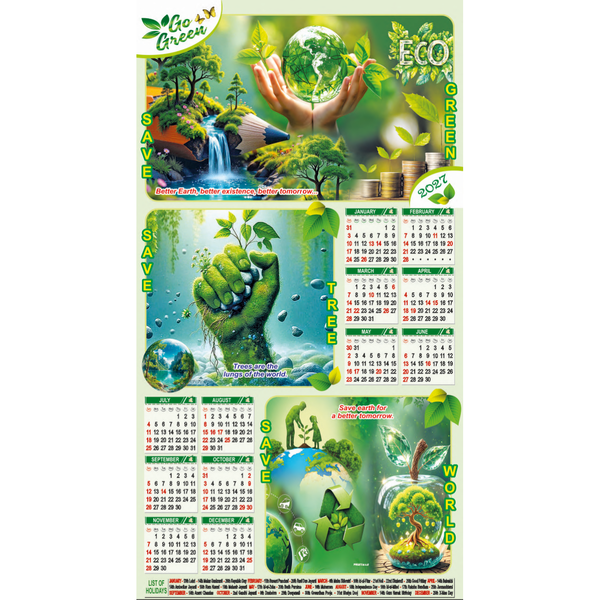 Leatherite Wall Calendar (Code: 124)
