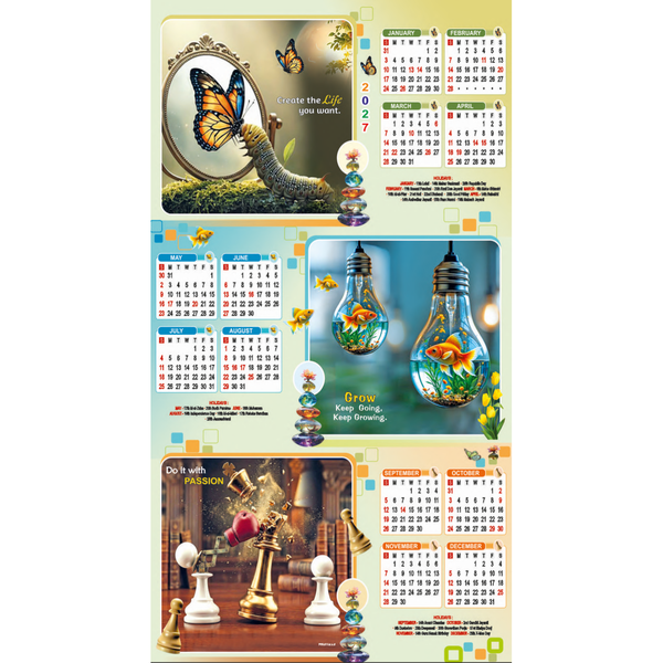 Leatherite Wall Calendar (Code: 125)