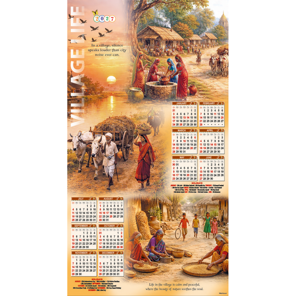 Leatherite Wall Calendar (Code: 127)