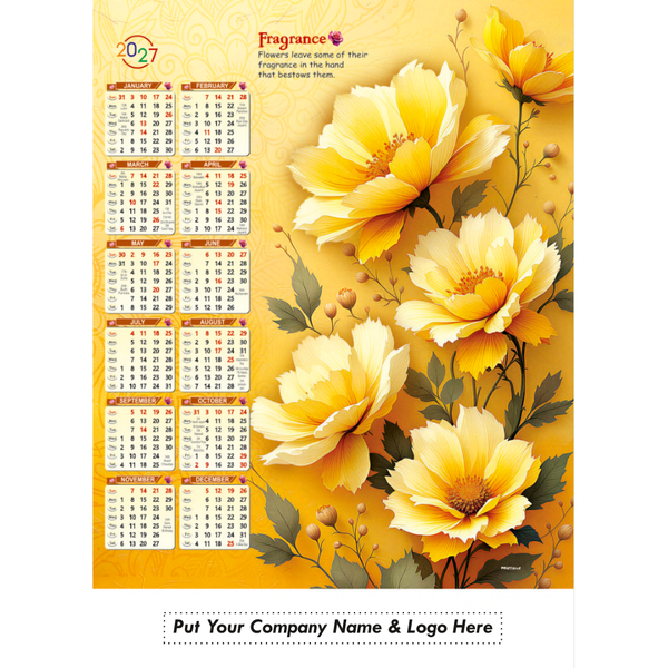 Leatherite Wall Calendar (Code: 236)
