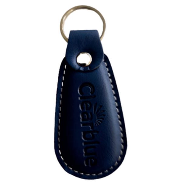 Leather Keychain KC-49 (CLEAR BLUE)