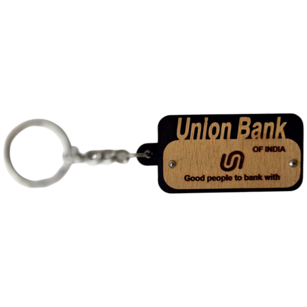 MDF Wooden Keychain - UNION BANK (Code: RK 275)