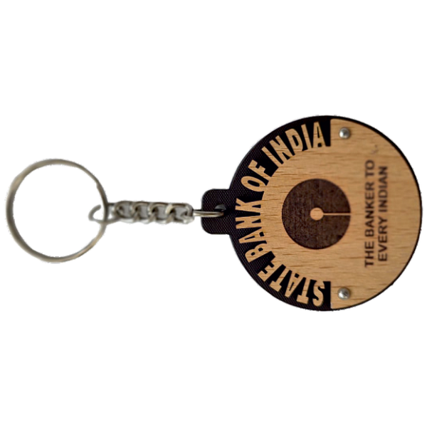 MDF Wooden Keychain - STATE BANK OF INDIA (Code: RK 276)