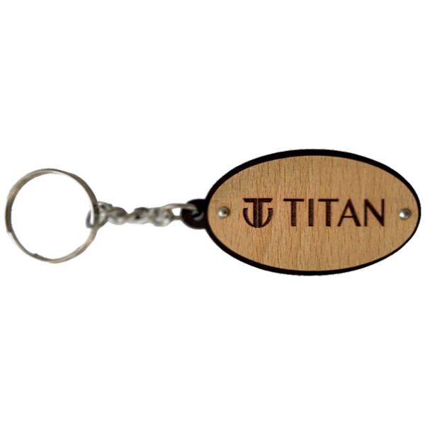 MDF Wooden Keychain - TITAN (Code: RK 278)