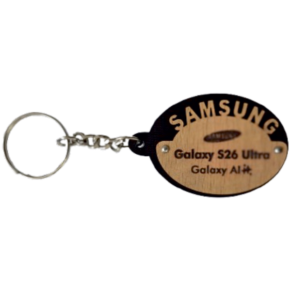 MDF Wooden Keychain - SAMSUNG (Code: RK 279)